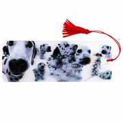 Закладка для книг с линейкой 3D-ОБЪЕМНАЯ BRAUBERG, "Далматинцы", с декоративным шнурком, 125758