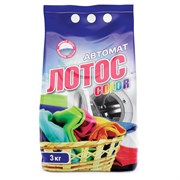 Стиральный порошок автомат 3 кг ЛОТОС "Color", улучшенная формула, для всех типов тканей