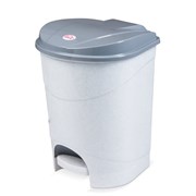 Ведро мусорное с КРЫШКОЙ и ПЕДАЛЬЮ 19 литров, 39х30,5х30,5 см, серое, IDEA, М2892