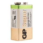 Батарейка 1 шт., GP Super G-Tech, Крона (6LR61, 6LF22, 1604A), алкалиновая, в пленке, 1604A-5S1