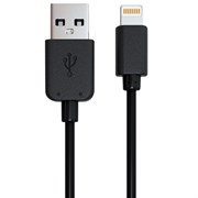 Кабель USB 2.0 – Lightning, 1 м, RED LINE, для подключения портативных устройств, черный, УТ000008646