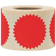 Этикетка самоклеящаяся для опечатывания документов ЗВЕЗДОЧКА красная, 52 мм, 500 шт., BRAUBERG, 111742