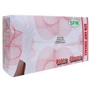 Перчатки латексные смотровые SFM Grip-Surface/ L 254 SC, Германия, 50 пар (100 штук), размер 7-8, М (средний)
