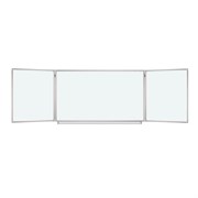 Доска магнитно-маркерная 3-х элементная 100х150/300 см, 5 рабочих поверхностей, белая, BRAUBERG, 231708