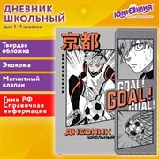 Дневник 1-11 класс 48 л., кожзам (твердая), магнитный клапан, ЮНЛАНДИЯ, "Goal", 106929
