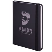 Ежедневник недатированный с резинкой А5 (145х203 мм), BRAUBERG, твердый, 128 л., "Мужской", 114559