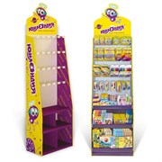 Стойка для размещения товара напольная ЮНЛАНДИЯ, 200х60х40 см, 3 полки, 25 крючков, 504345