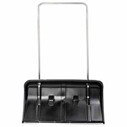 Лопата снеговая 80х44см "СКРЕПЕР" на колесах, пластиковая, высота 135см П-образная металлическая рукоятка, армирующая алюминиевая планка, №8