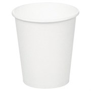 Стакан одноразовый бумажный 200/276 мл, D 80 мм, КОМПЛЕКТ 50 шт., однослойный, белый, холодное/горячее, СКАНДИПАКК, -0000, 771S70900-0000