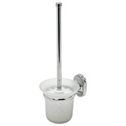 Ершик для унитаза подставка из толстого стекла, крепление к стене, хромированная сталь, LAIMA, 607425