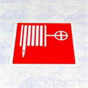 Знак пожарной безопасности "Пожарный кран", КОМПЛЕКТ 10 штук, 100х100 мм, пленка, F02