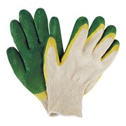 Перчатки хлопчатобумажные износостойкие, ДВОЙНОЙ латексный облив, 13 класс, КОМПЛЕКТ 5 ПАР, LAIMA ЛЮКС, 605349