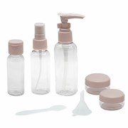 Дорожный набор флаконов в косметичке, 5 флаконов (80 мл / 50 мл / 30 мл / 2х10 мл), DASWERK (ДАСВЕРК), 609299