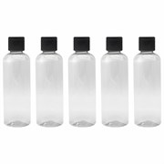 Дорожный набор флаконов в косметичке с наклейками, 5х100 мл, цвет черный, DASWERK (ДАСВЕРК), 609304