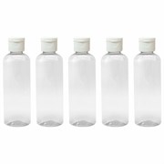 Дорожный набор флаконов в косметичке с наклейками, 5х100 мл, цвет белый, DASWERK (ДАСВЕРК), 609305