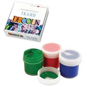 Краски по ткани акриловые "Декола", 9 цветов по 20 мл, в банках, Невская Палитра, 4141111