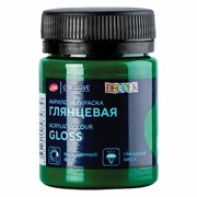 Краска акриловая глянцевая "Декола", банка 50 мл, зеленая средняя, Невская Палитра, 2928722