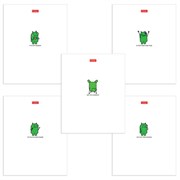 Тетрадь А5, 48 л., HATBER скоба, клетка, обложка картон, "Чокнутый андроид" (микс в спайке), 088295, 48Т5В1