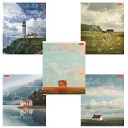 Тетрадь обложка пластик, А5, 48 л., скоба, клетка, HATBER, "Во сне и наяву" (микс), 087648, 48Т5В1пл