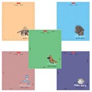 Тетрадь А5, 48 л., HATBER скоба, клетка, матовая ламинация, "Необычные герои" (микс в спайке), 088437, 48Т5лтВ1