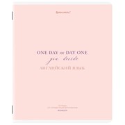 Тетрадь предметная CREATIVE 48 л., обложка картон, АНГЛИЙСКИЙ, клетка, подсказ, BRAUBERG, 405111