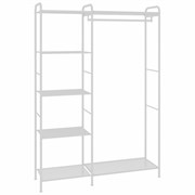 Вешалка-стеллаж "Валенсия-1", 1555х1090х300 мм, 7 полок, металл, белая, ГСВ1 Б