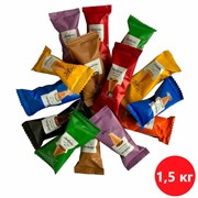 Конфеты мини-рожки в индивидуальной упаковке SORBON "Ассорти Радуга", 1500 г