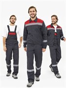 Костюм Лигор-2 Премиум СОП (тк.Смесовая,240) п/к, т.серый/красный