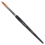 Кисть художественная профессиональная BRAUBERG ART CLASSIC, синтетика мягкая под колонок, круглая, № 10, короткая ручка, 200695