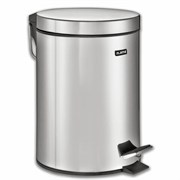 Ведро мусорное с педалью 5 литров "Classic", ЗЕРКАЛЬНОЕ, нержавеющая сталь, со съемным внутренним ведром, LAIMA, 232260