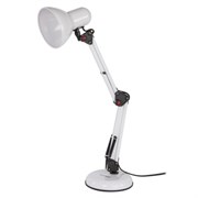 Настольная лампа / светильник SONNEN TL-007, подставка + струбцина, 40 Вт, Е27, БЕЛЫЙ, высота 60 см, 235539