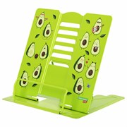 Подставка для книг и учебников бол BRAUBERG KIDS "Avocado", регулируемый угол наклона, металл, 238052