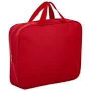Папка на молнии с ручками STAFF EVERYDAY А4, 1 отделение, полиэстер, 80 мм, красная, 270739