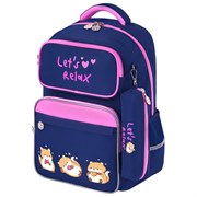 Рюкзак ЮНЛАНДИЯ COMPLETE с пеналом в комплекте, эрго-спинка, "Relaxing cats", 42х29х14 см, 273121