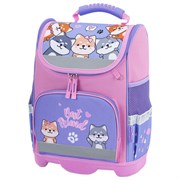 Ранец ЮНЛАНДИЯ WISE, 1 отделение, 3 кармана, устойчивое дно, Best fellows, 37х29х15 см, 273161