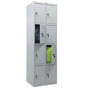 Шкаф металлический для сумок ПРАКТИК "ML/LS 24-60" восьмисекционный, 1830х600х500 мм, 33 кг, разборный, LS-24