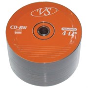 Диск CD-RW VS 700 Mb 4-12x Bulk (термоусадка без шпиля), КОМПЛЕКТ 50 шт., VSCDRWB5001
