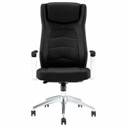 Кресло BRABIX PREMIUM "Viking EX-759", синхромеханизм, алюминий, натуральная кожа, черное, 532933