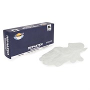 Перчатки виниловые, КОМПЛЕКТ 50 пар (100 штук), ПРОЧНЫЕ, прозрачные, размер М (средний), AVIORA, 402-638