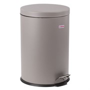 Ведро мусорное с педалью 20 литров "Classic", СЕРОЕ МАТОВОЕ, металлическое, со съемным внутренним ведром, LAIMA, 604946