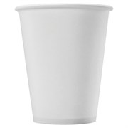 Стакан одноразовый бумажный 180/205 мл, D 72 мм, КОМПЛЕКТ 80 шт., однослойный, белый, холодное/горячее, ФОРМАЦИЯ, HB72-205-0000