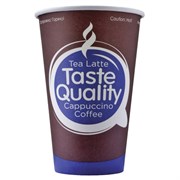 Стакан одноразовый бумажный 300/340 мл, D 80 мм, КОМПЛЕКТ 50 шт., однослойный, холодное/горячее, Taste Quality, Ve, ФОРМАЦИЯ, HB80-360-2299