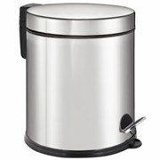 Ведро мусорное с педалью 5 литров "Classic Plus", ЗЕРКАЛЬНОЕ, нержавеющая сталь, со съемным внутренним ведром, LAIMA, ТУРЦИЯ, 608112
