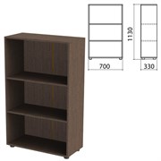 Шкаф (стеллаж) "Канц" 700х330х1130 мм, 2 полки, цвет венге, ШК39.16