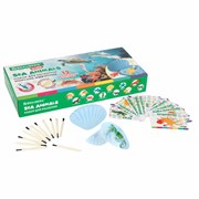 Набор для раскопок "Морские животные", 12 видов, карточки, инструменты, BRAUBERG KIDS, 665126