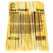 Пики для канапе бамбуковые ГОЛЬФ 9 см, 100 шт., КП, 133043