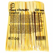 Пики для канапе бамбуковые ГОЛЬФ 18 см, 100 шт., КП, 135644