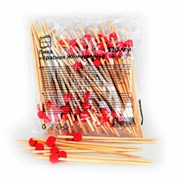 Пики для канапе бамбуковые "Жемчужина Красная", 12 см, 100 шт., КП, 139418