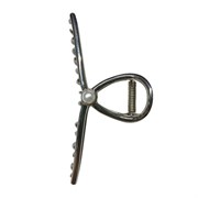 Краб для волос 11 см, с жемчужинкой, серебристый, MONTE VITA (МОНТЕ ВИТА), 457017