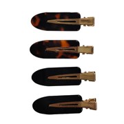 Заколки для волос НАБОР 4 шт., 6 см, глянцевый, черный, черепаховый, MONTE VITA (МОНТЕ ВИТА), 457088